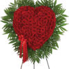 corona cuore di 50 rose rosse